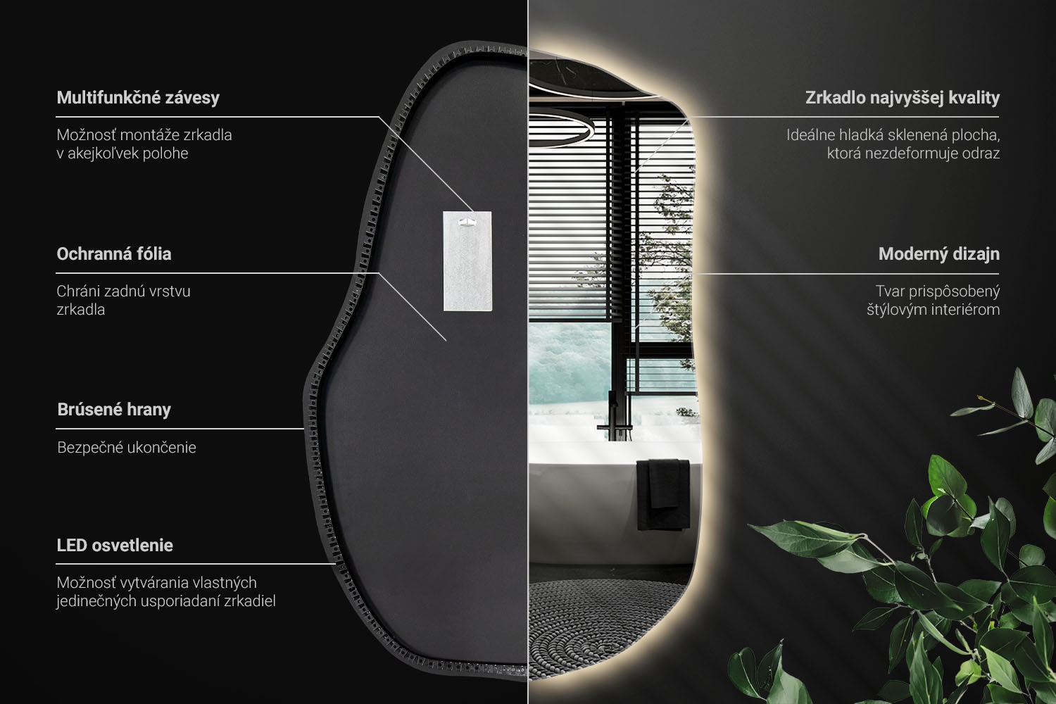 Technická informácia o LED zrkadle Głaz