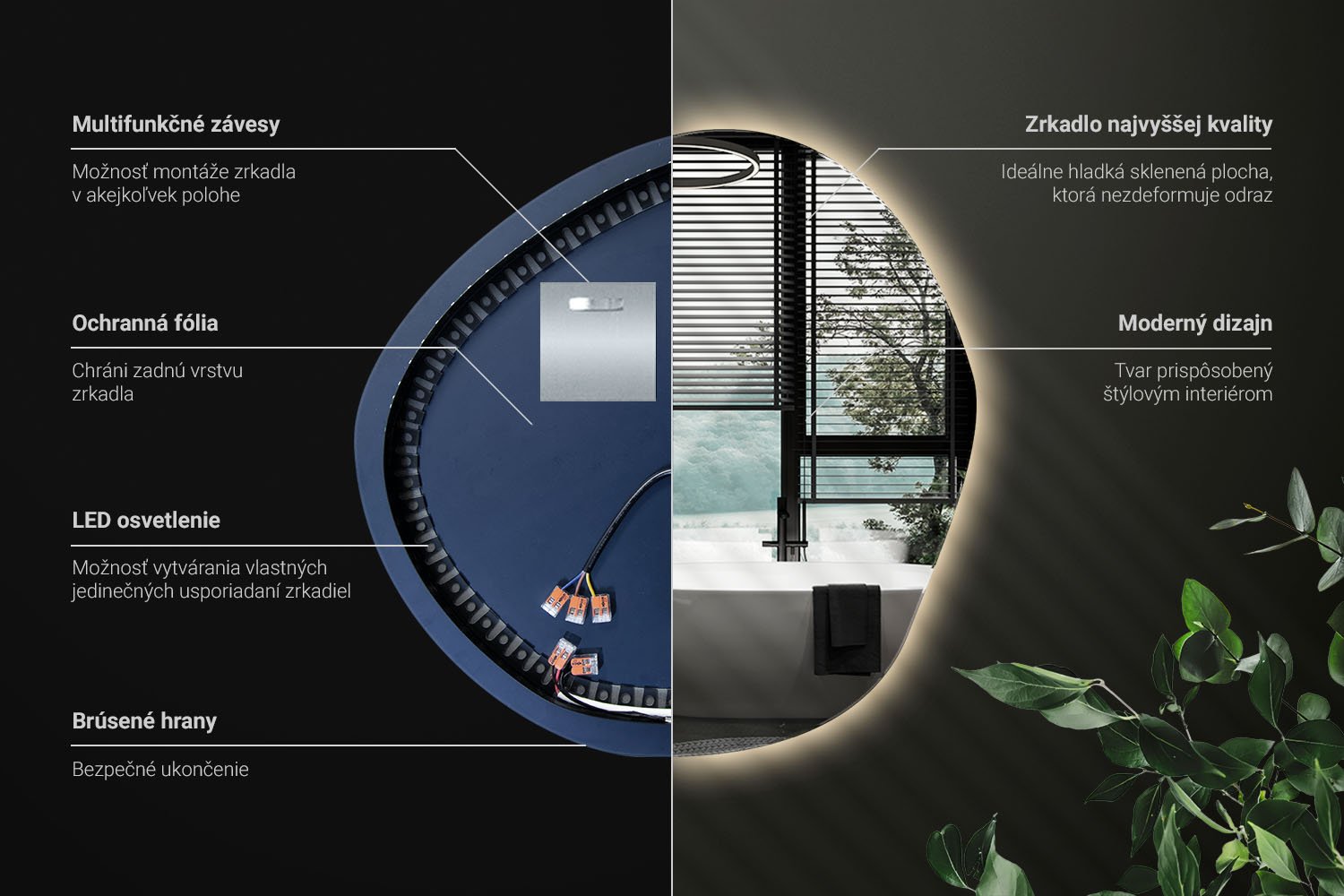 Technická informácia o LED zrkadle Chmurka