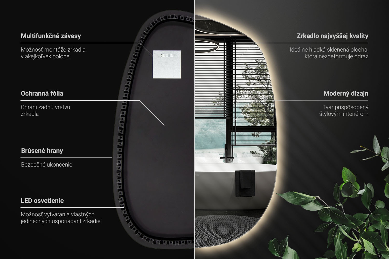 Technická informácia o LED zrkadle plama 2